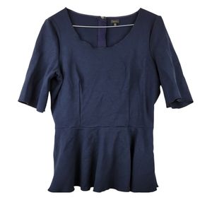 Babaton Peplum Navy Top